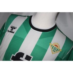 HUMMEL Men's L Real Betis Cruz 4 Soccer Jersey Green White Striped